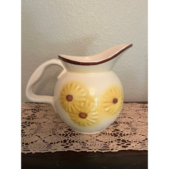 Vintage Hull Sunflower Pitcher - Picture 1 of 6